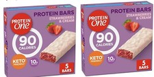 Protein One 90 Calorie Keto Protein Bars, Strawberries and Cream, 10 ct