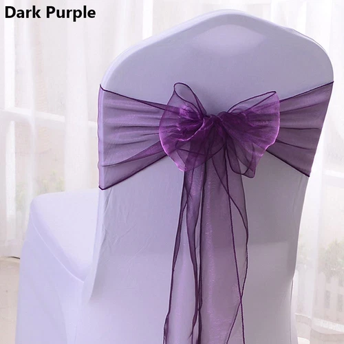 Chair Bows Sashes Events Banquets Wedding Reception Supplies Chair Back Decor -  16/27