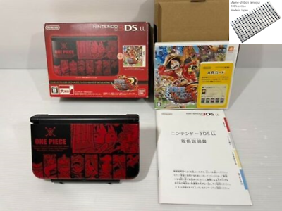 Nintendo 3DS LL One Piece Unlimited World R Luffy Red BOX Japan
