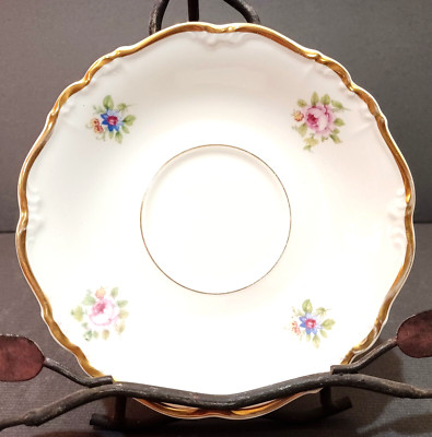 VINTAGE EDELSTEIN BAVARIA PORCELAIN CHINA 6'' SAUCER FOR FOOTED CUP MARGARETA