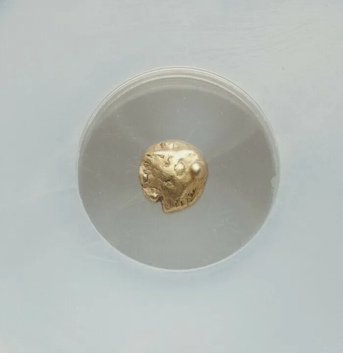 Mysia, Cyzicus Head Of Tunny 1/48th Stater NGC CH FINE Ancient Gold Coin Rare!