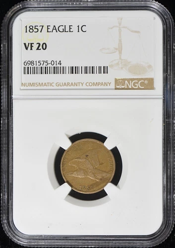 1857 NGC VF 20 U.S / United States Flying Eagle Cent 1c