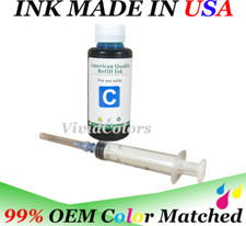 100ml Cyan bulk refill ink kit for hp canon brother dell lexmark printers