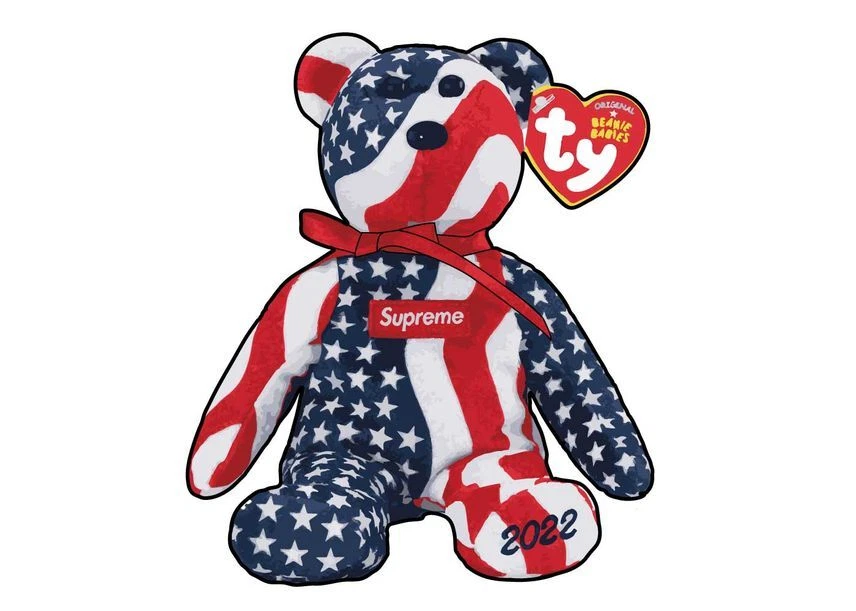 Bonnet bébé Supreme ty drapeau