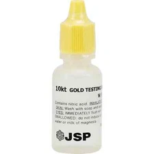 JSP GOLD JEWELRY TESTING SOLUTION 10K TEST SCRAP 1/2 fl oz. BOTTLE