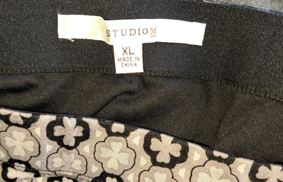 Studio M Women's Size XL Pull On Knit Geometric Skirt 36x23 - Image 3 of 4