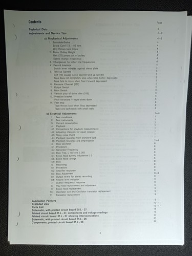 Dual TG 27 TG27 Reel to Reel Service Manual Photocopy - Picture 2 of 3