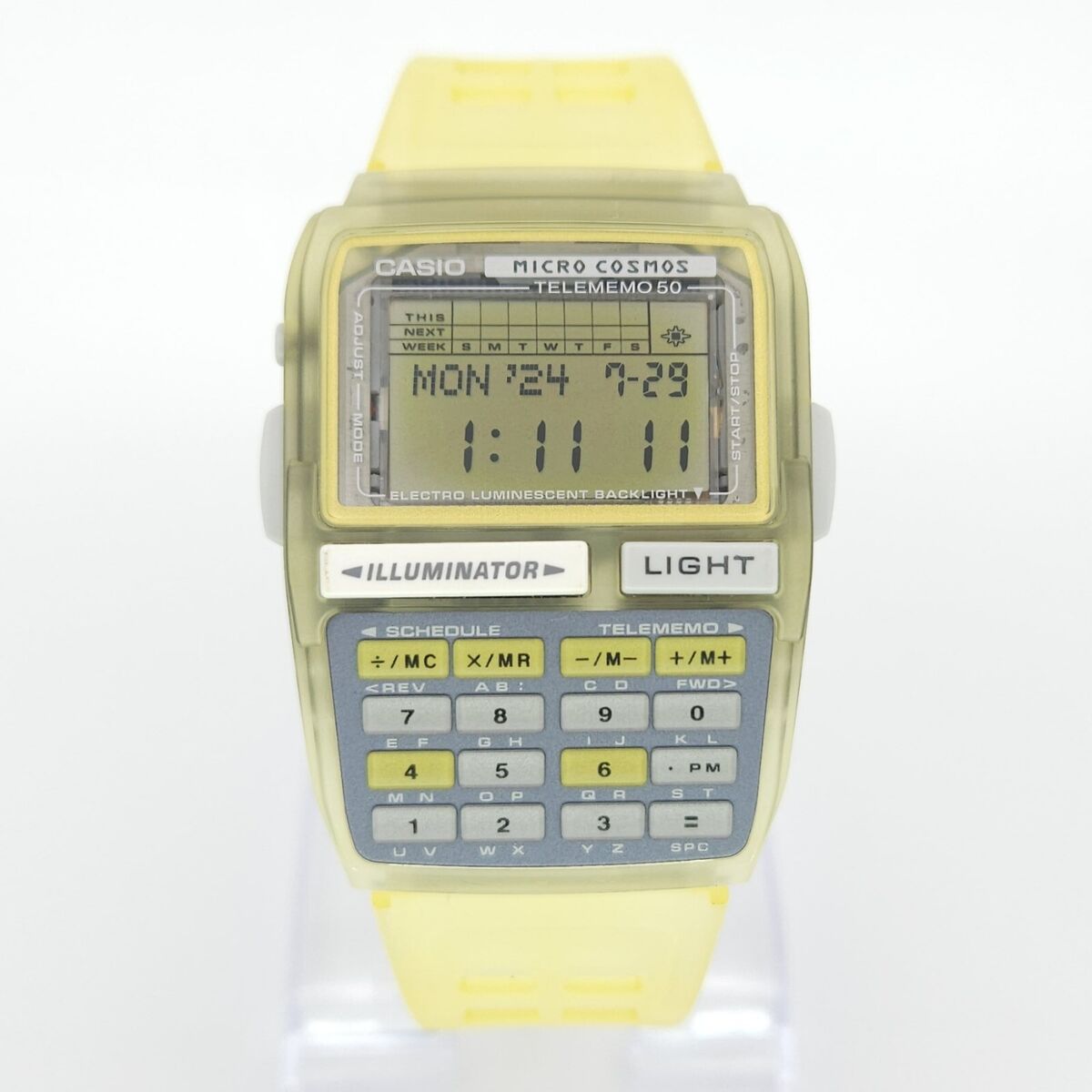 NOS CASIO DBC-63 MICRO COSMOS TRANSPARENT YELLOW CALCULATOR NOS CASIO DBC-63 MICRO COSMOS TRANSPARENT YELLOW CALCULATOR
