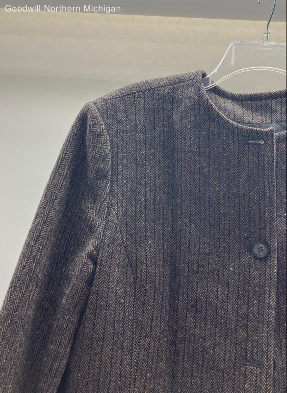 Women's PENDLETON Wool Collarless Brown Blazer - … - image 4