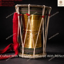 South India Traditional Instrument Brass Urumi (Urmi) With Stick With Bag