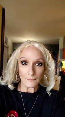 wig platinum blond curly texture hairpiece fashion theme for women