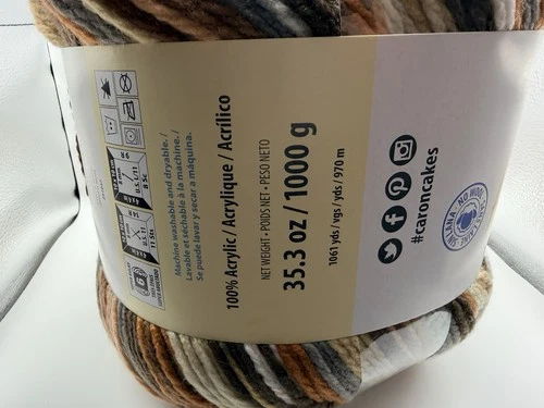 Caron Anniversary Cake in Birch Bark New Beige Brown Orange Neutrals 1061 Yards image 4