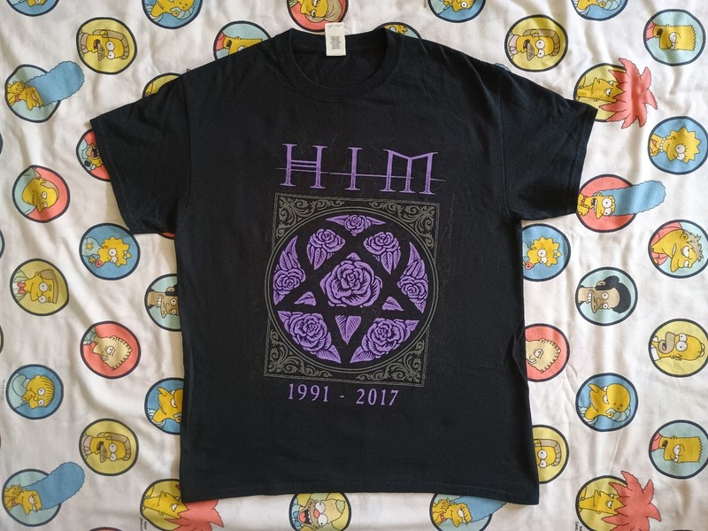 HIM Shirt M Memoriam 1991-2017 Heartogram Type O Negative My Chemical Romance 