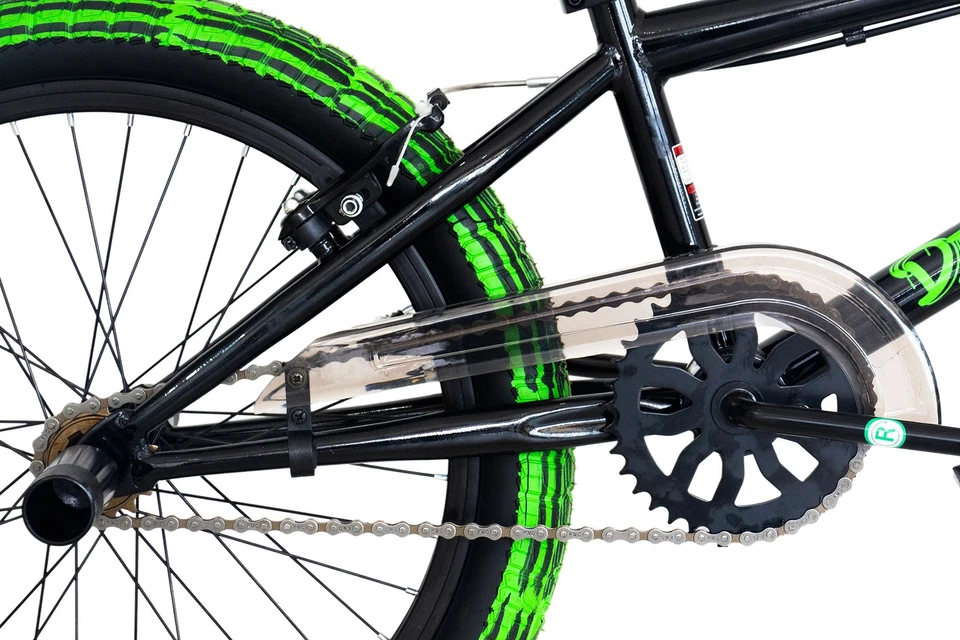 CHILLIZ BMX Freestyle 20 Zoll XB.02 schwarz-grün Kinder Erwachsene V-Brake 360° - Bild 4 von 4