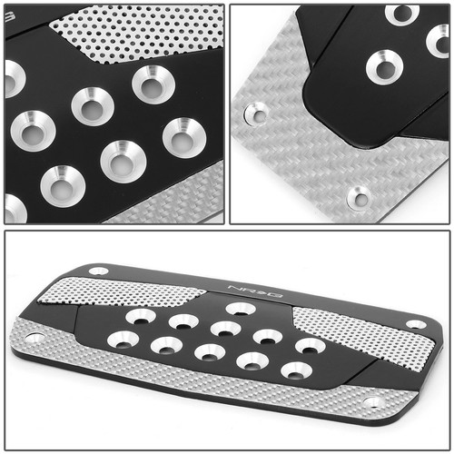 NRG PDL-450BK AT AUTOMATIC TRANSMISSION ALUMINUM FOOT PEDAL PAD COVER PLATES SET - Picture 4 of 5