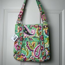NWT Vera Bradley Tutti Frutti Crossbody Hipster Retired Pattern Green Paisley