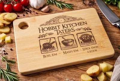 Herr der Ringe/Hobbit - dickes Schneidebrett - Kartoffeln