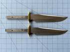 Knife Blanks (2) 12" Bowie Rat Tail Tang Solid Brass Guard Free Ship In USA — photo 2