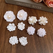 10pcs/Set Exquisite Flower Stud Earrings Lightweight Imitation Pearl Stud Party