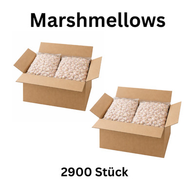 2900 Stück Marshmallows Wurfmaterial einzeln verpackt Mega Pack Großpackung