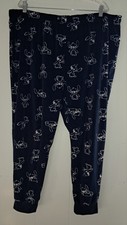 Stitch Womens Pajama Lounge Pants 3XL 22W-24W Navy Blue Sleepwear Lilo Polyestr