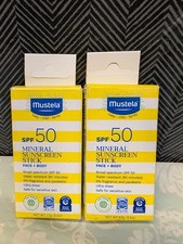 2X Mustela SPF50 Mineral Sunscreen Stick .6 Oz Travel Size B1