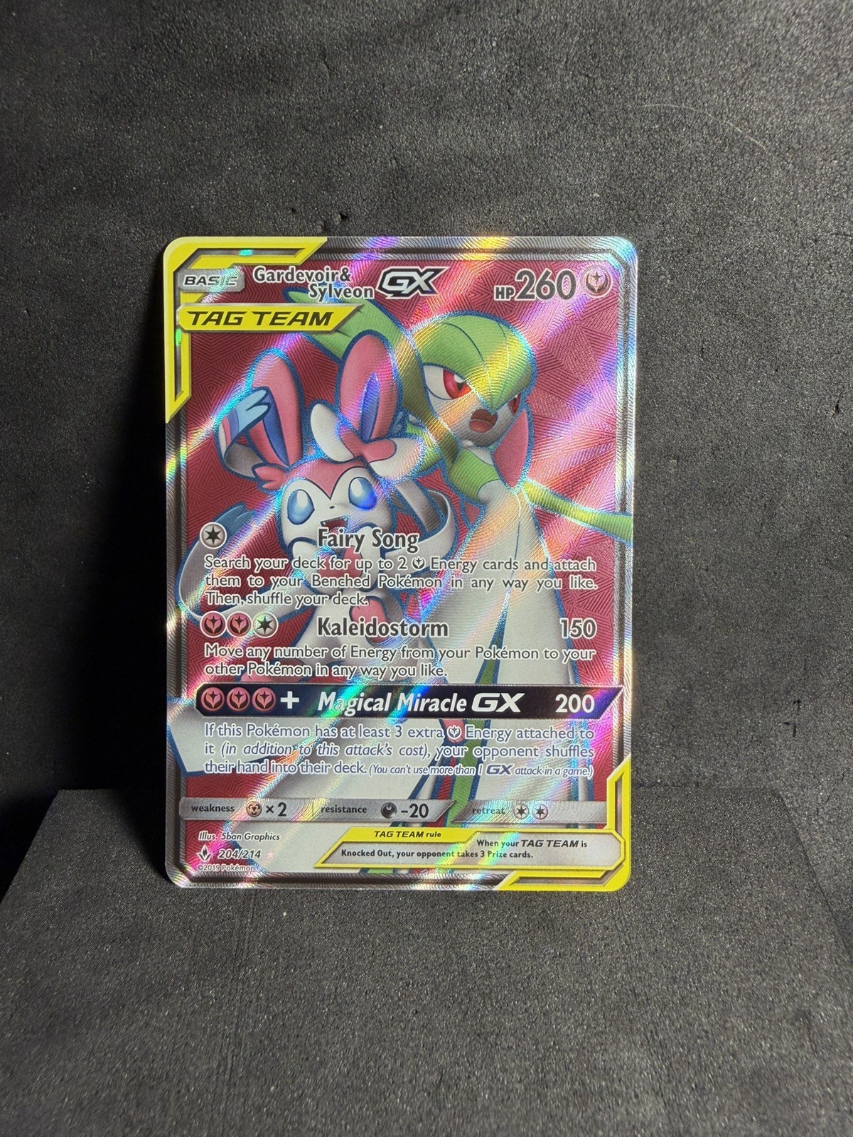 Pokemon TCG Gardevoir & Sylveon GX (Full Art) 204/214 Sm-Unbroken Bonds Holo