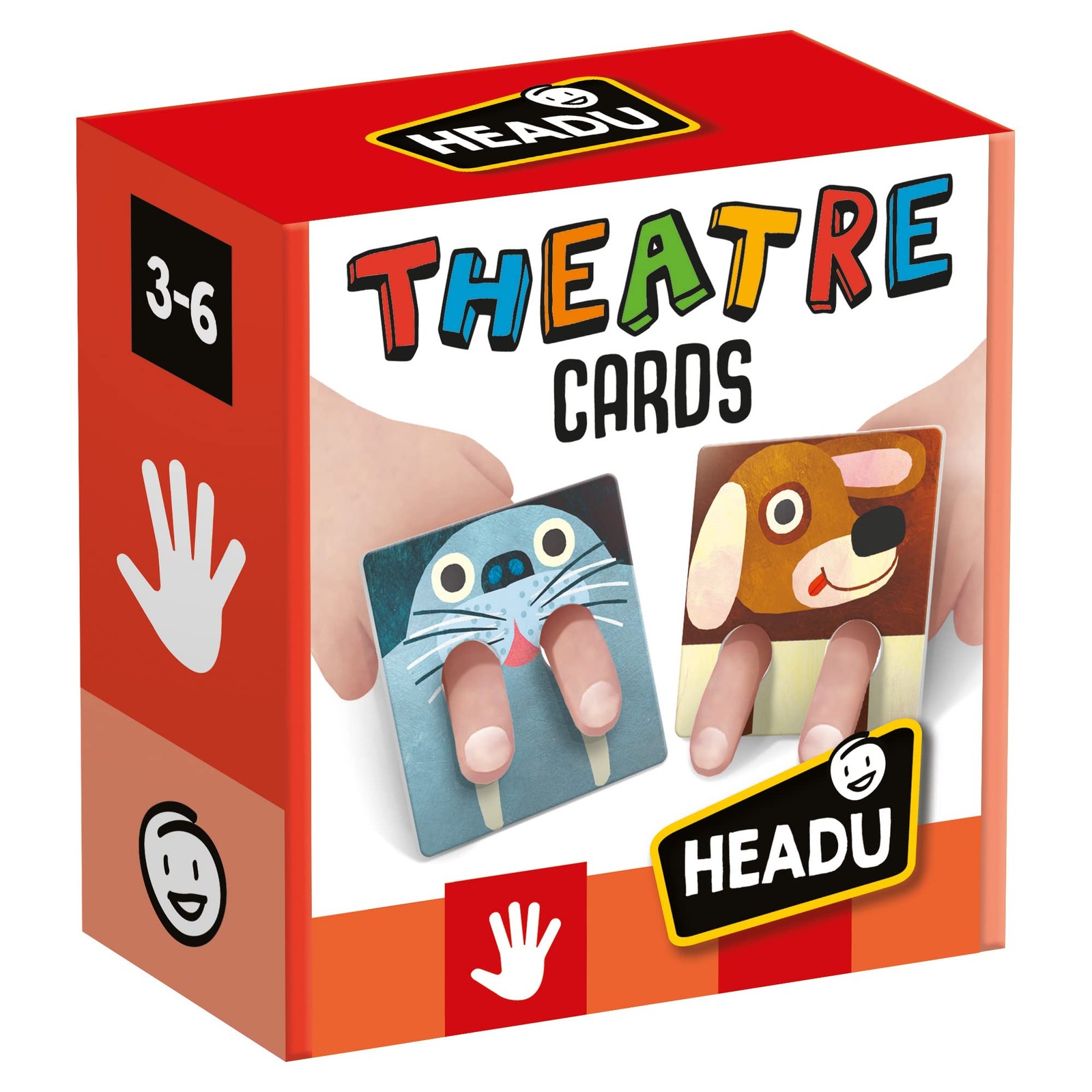 Headu MU51265 Theatre Cards Educational Game Travel, Multicolour