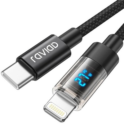 RAVIAD USB C Lightning Kabel 2M [MFi Zertifiziert] Power Delivery 27W Nylon Typ