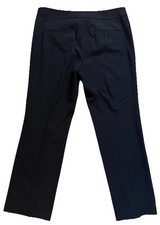 TALBOTS PETITES SIGNATURE Black Trousers Straight Leg Stretch Flat Front 10P 