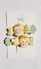 Cute Kawaii Cream Glue Hair Clips Handmade Sweet Hair Accessories 1 Set -2 Pcs