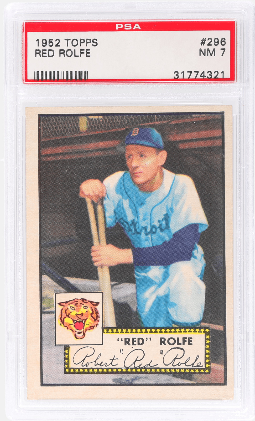 1952 Topps Red Rolfe #296 PSA 7