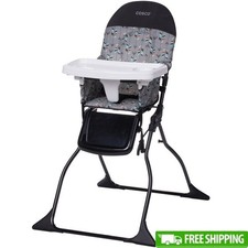 Simple Fold High Chair Portable Adjustable Tray Easy Clean Wipeable Seat Travel