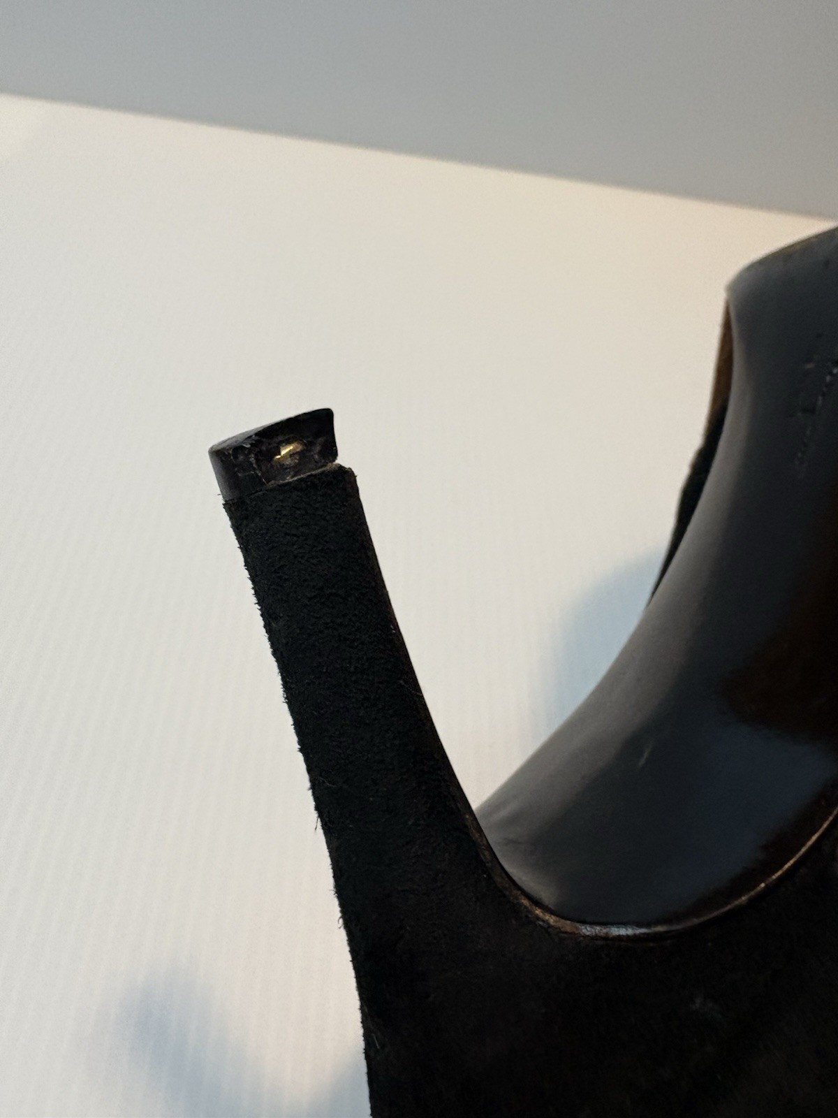 SALVATORE FERRAGAMO BROWN/BLACK PATCHWORK SUEDE W… - image 12