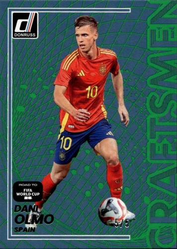 2025-26 Donruss Road to FIFA World Cup #21 Dani Olmo Craftsmen Green #/5