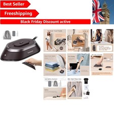 Versatile Mini Travel Iron: Dual Voltage with Silicone Mat for Crafting & Sewing