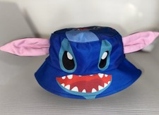 Disney Stitch Full Print Summer Sunscreen Bucket Hat Kids Fisherman Cap Blue 11