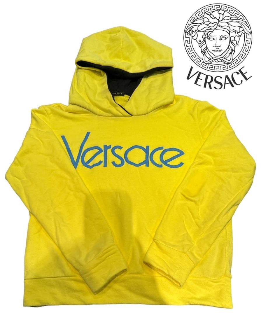 USED VERSACE VINTAGE LOGO HOODIE WOMEN'S XS GOOD