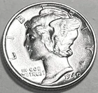 1940 P MERCURY DIME SUPERB GEM BU + No Reserve  *J2108