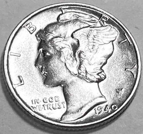 1940 P MERCURY DIME SUPERB GEM BU + No Reserve  *J2108