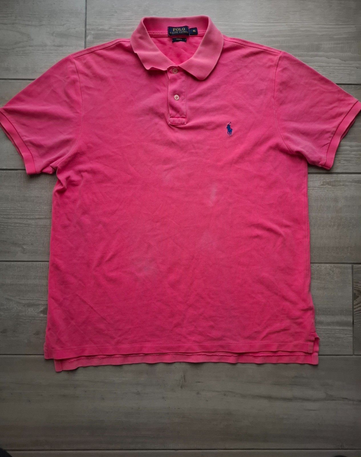 Polo Ralph Lauren Uomo Taglia XL Slim Fit Colore Rosa