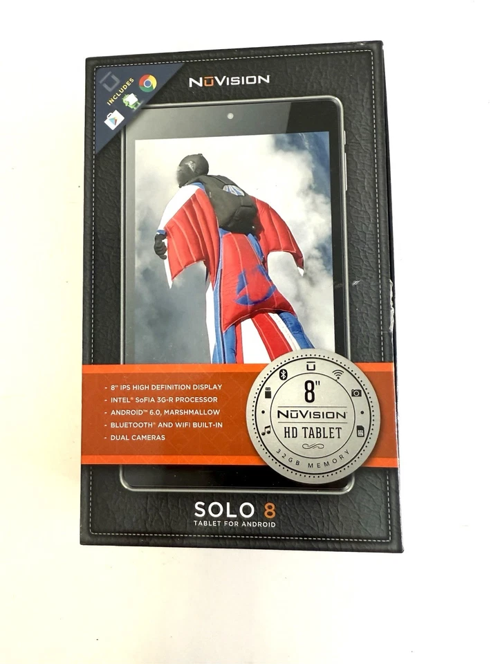 NuVision Solo HD Tablet 8" For Android (Dual Cameras) TM800A612R Silver - Image 4 of 4