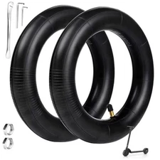  10x2.125 Inner Tube (2-Pack) for Electric Scooters – 0° Straight Valve Stem – 