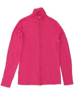 L.L.BEAN Damen Strickjacke Pullover UK 10 Small Rosa Acryl TQ02