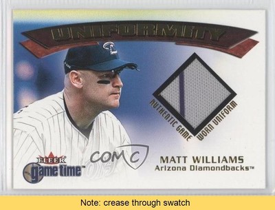 2001 Fleer Game Time Uniformity Matt Williams READ 0a1