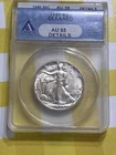 1940-50C Walking Liberty Silver Half Dollar, ANACS AU 55 CLEANED