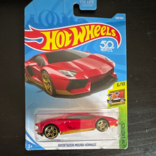 Hot Wheels HW Exotics Lamborghini Aventador Miura Homage Red/Gold 1:64 Unopened