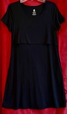 Kindred Bravely Eleanora Nursing Dress SZ M Black Bamboo/Spandex Pockets NWOT