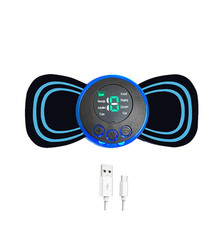 mini-neck massager 8 modes 19 intensity levels wireless self-adhering EMS massag