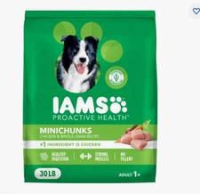Iams Proactive Health Minichunks Dry Dog Food with Chicken, 30 lb